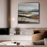 Abstract 1023 Canvas Art 16" x 16" / 40 x 40 cm / Black