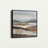Abstract 1023 Canvas Art 16" x 16" / 40 x 40 cm / Black