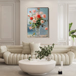 Floral 1023 Canvas Art 18" x 24" / 45 x 60 cm / Black