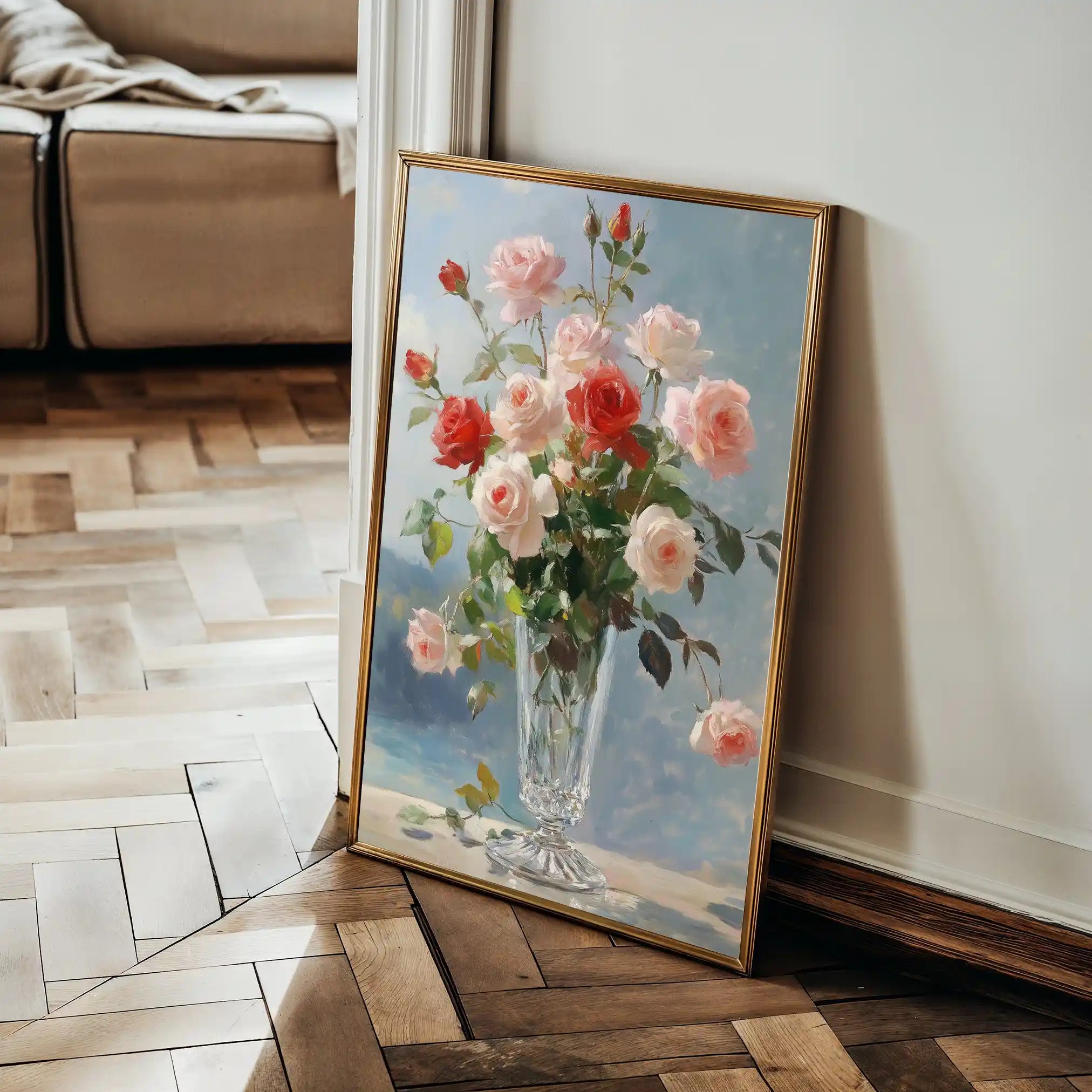 Floral 1023 Canvas Art 60 x 40 cm / Black