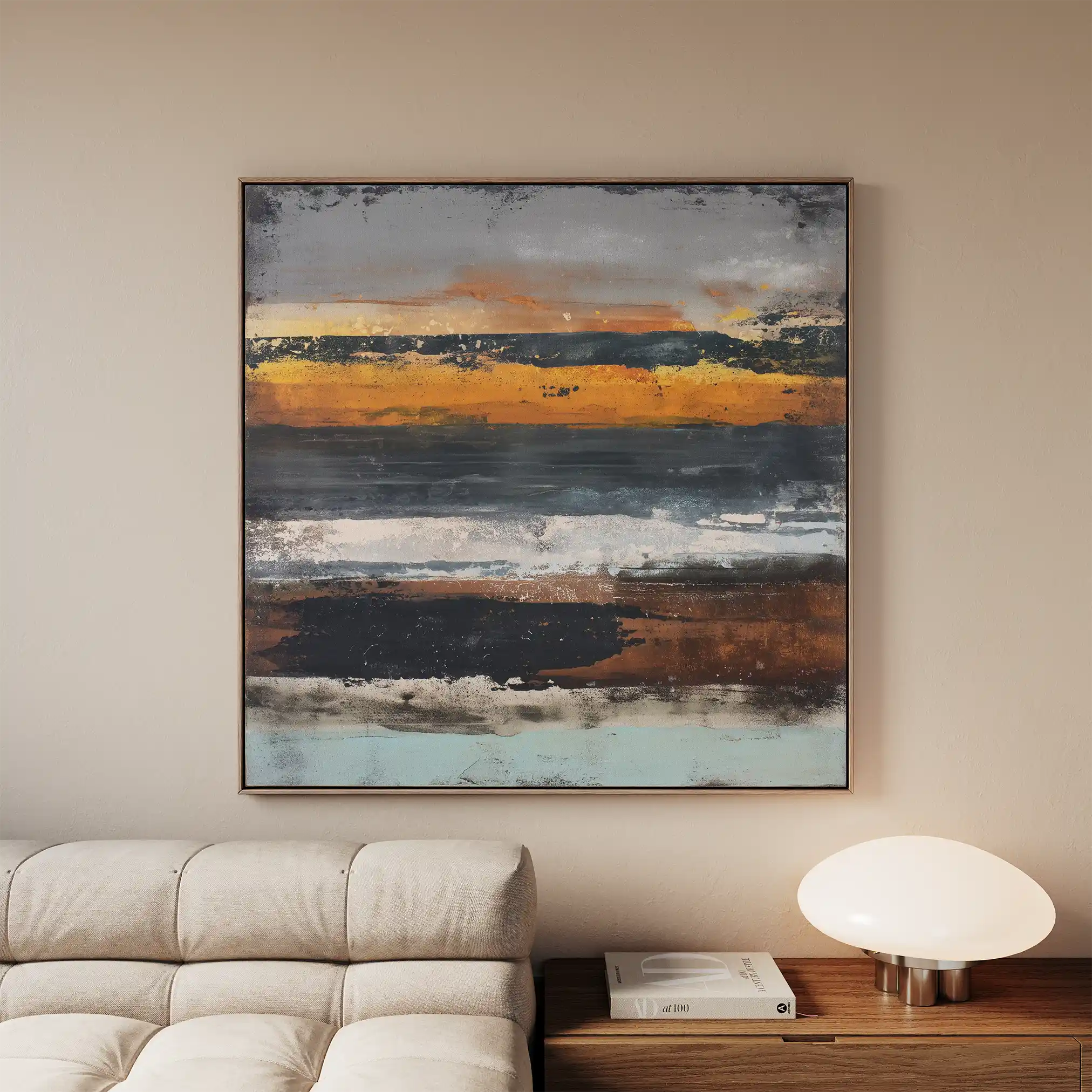 Abstract 1024 Canvas Art 16" x 16" / 40 x 40 cm / Black