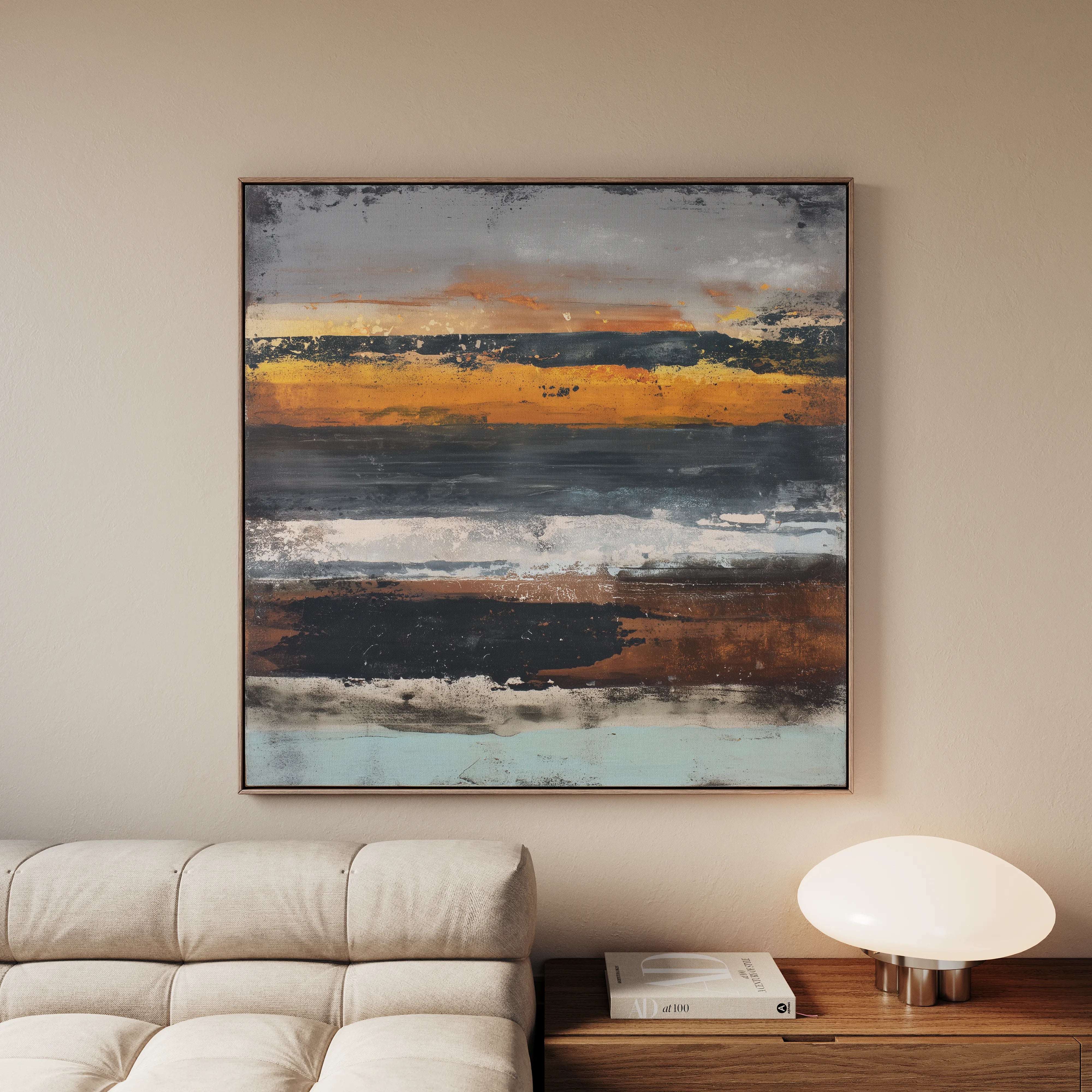 Abstract 1024 Canvas Art 16" x 16" / 40 x 40 cm / Black