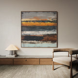 Abstract 1024 Canvas Art 16" x 16" / 40 x 40 cm / Black