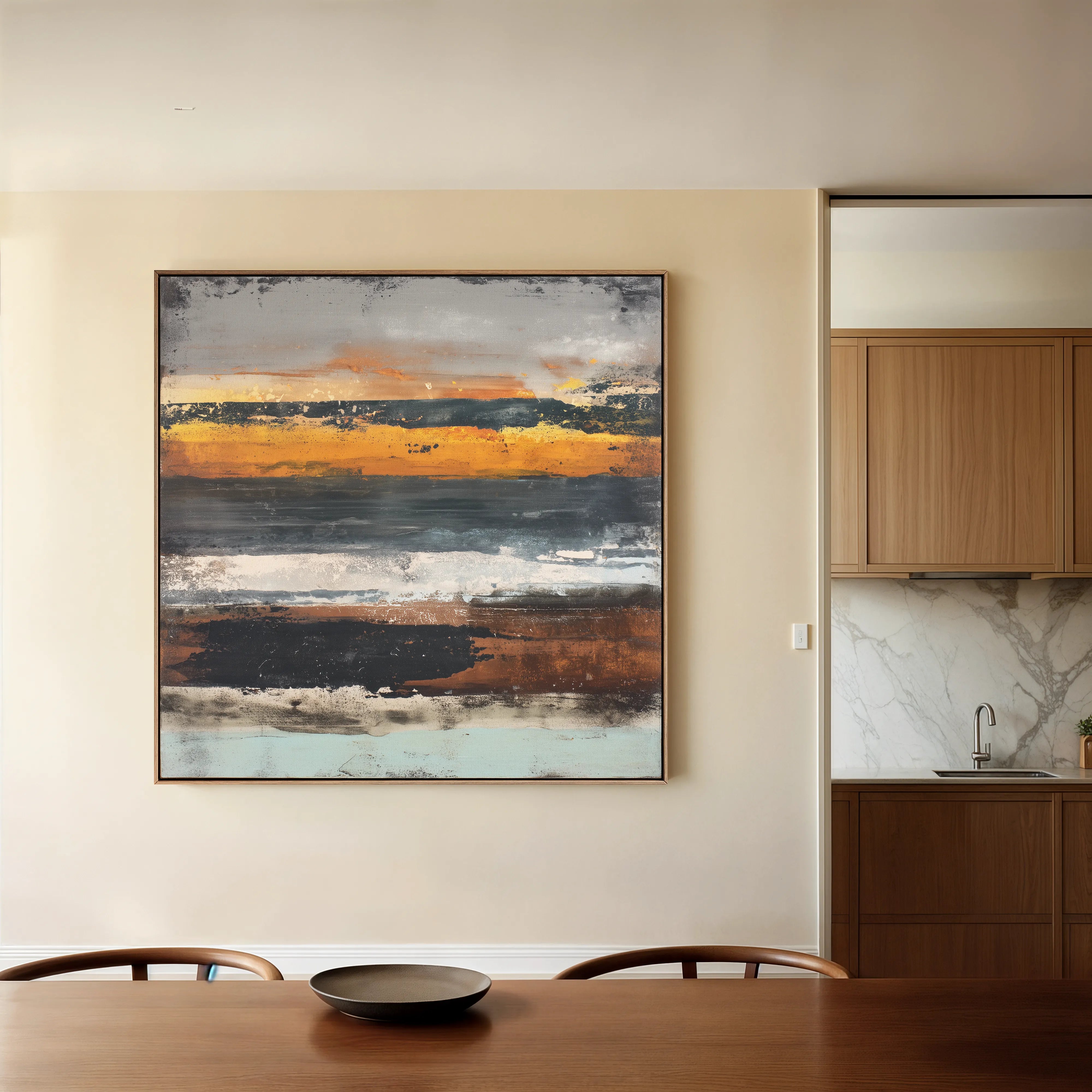 Abstract 1024 Canvas Art 16" x 16" / 40 x 40 cm / Black