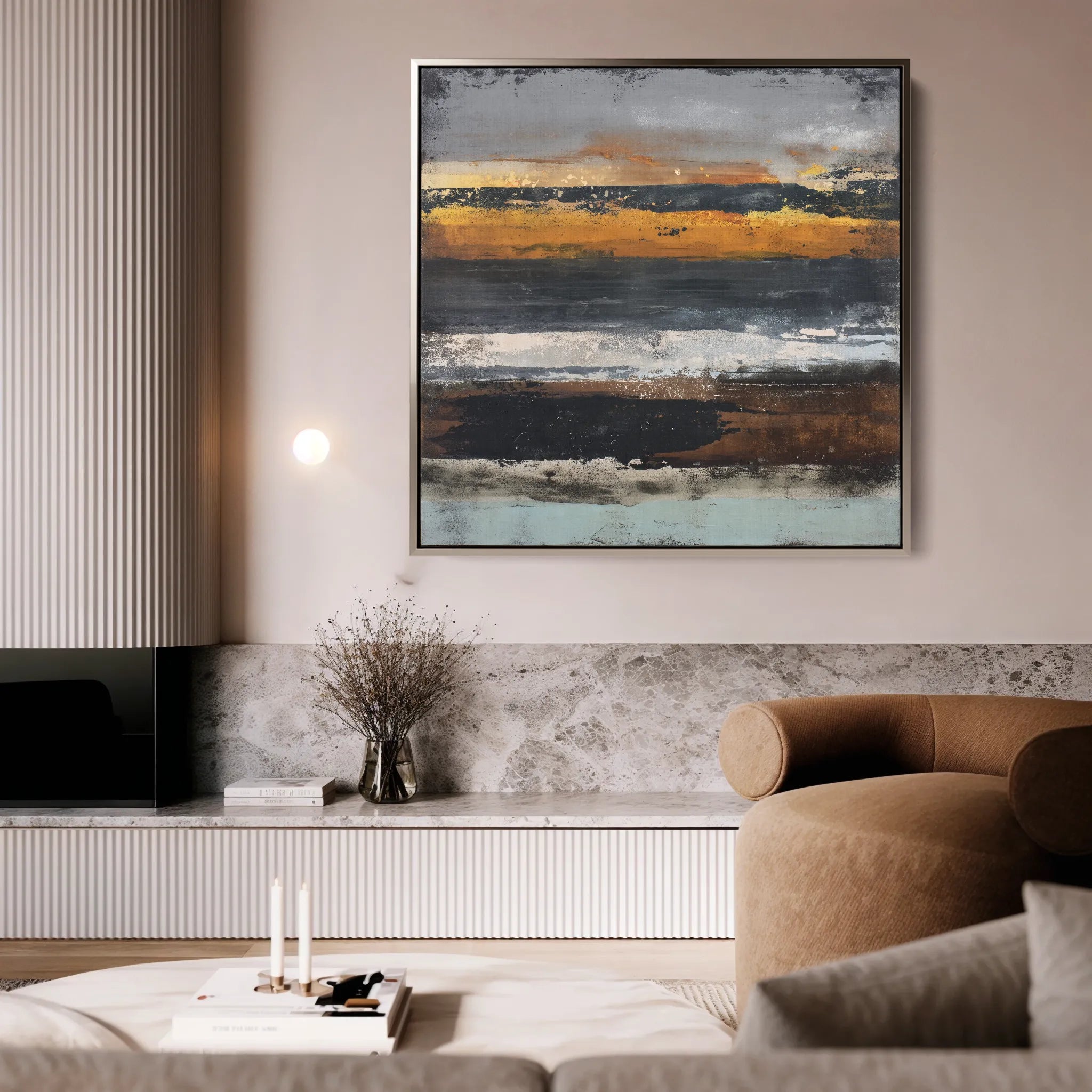 Abstract 1024 Canvas Art 16" x 16" / 40 x 40 cm / Black