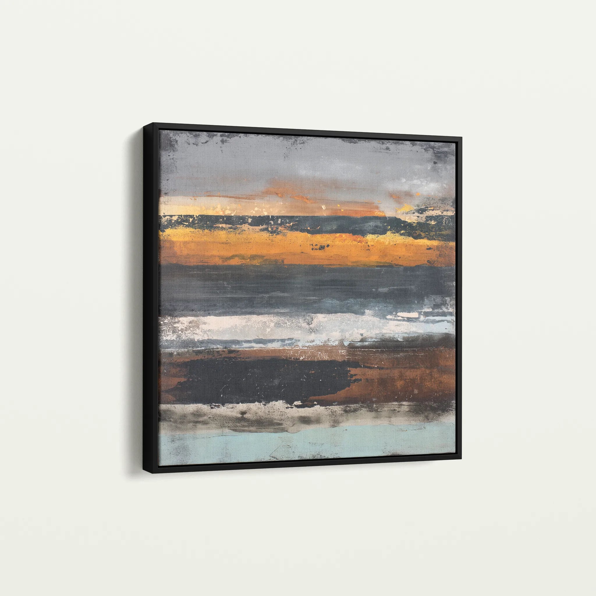 Abstract 1024 Canvas Art 16" x 16" / 40 x 40 cm / Black