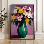 Floral 1024 Canvas Art 18" x 24" / 45 x 60 cm / Black