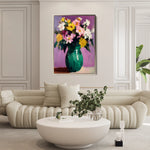 Floral 1024 Canvas Art 18" x 24" / 45 x 60 cm / Black