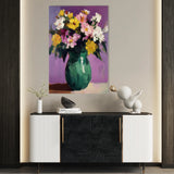 Floral 1024 Canvas Art 18" x 24" / 45 x 60 cm / Black