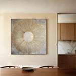 Abstract 1025 Canvas Art 16" x 16" / 40 x 40 cm / Black