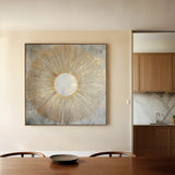 Abstract 1025 Canvas Art 16" x 16" / 40 x 40 cm / Black