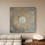 Abstract 1025 Canvas Art 16" x 16" / 40 x 40 cm / Black