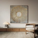 Abstract 1025 Canvas Art 16" x 16" / 40 x 40 cm / Black