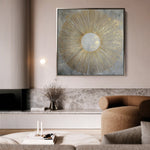 Abstract 1025 Canvas Art 16" x 16" / 40 x 40 cm / Black