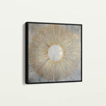 Abstract 1025 Canvas Art 16" x 16" / 40 x 40 cm / Black