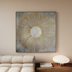 Abstract 1025 Canvas Art 60 x 60 cm / Black
