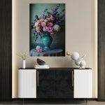 Floral 1025 Canvas Art 18" x 24" / 45 x 60 cm / Black