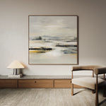 Abstract 1026 Canvas Art 16" x 16" / 40 x 40 cm / Black