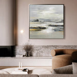 Abstract 1026 Canvas Art 16" x 16" / 40 x 40 cm / Black