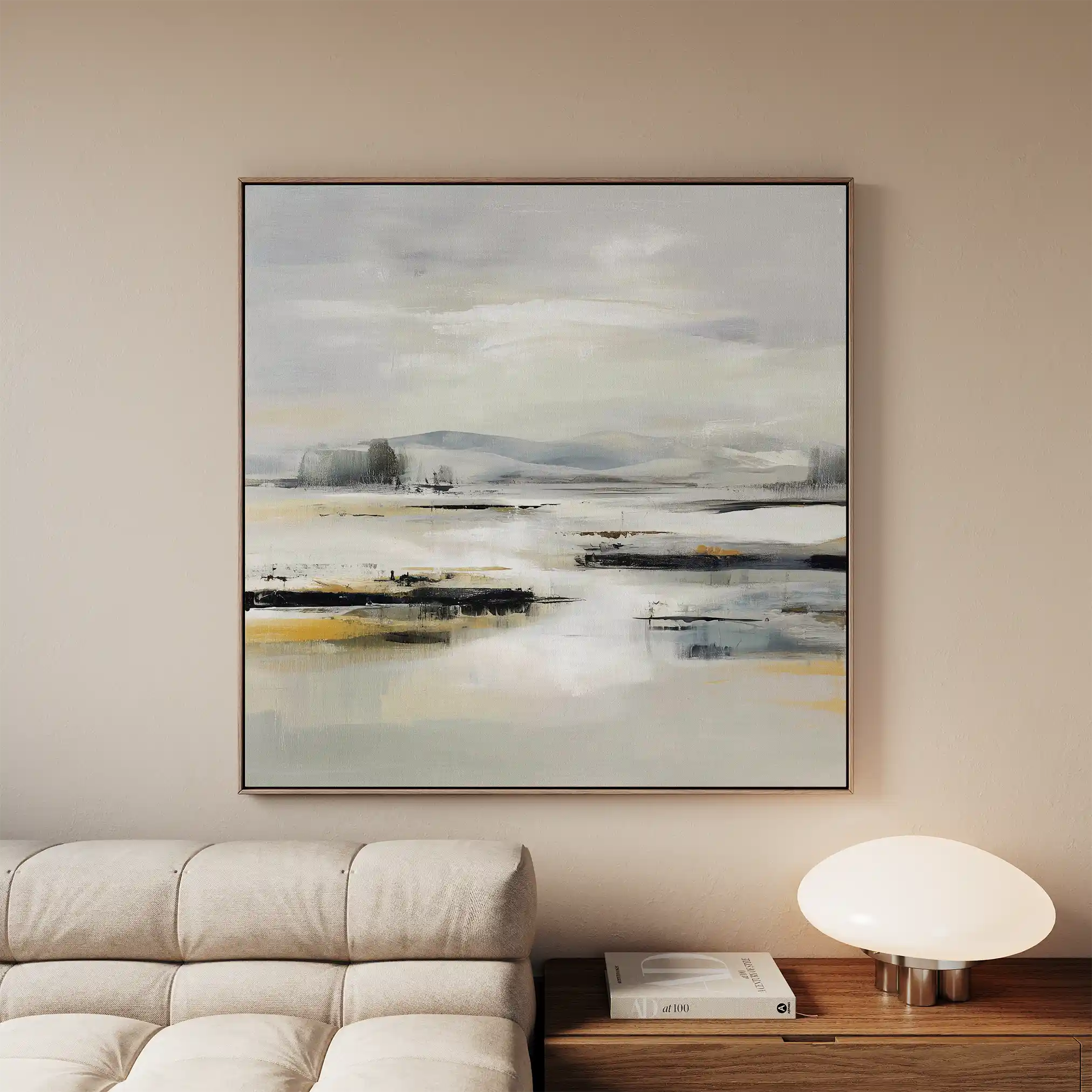 Abstract 1026 Canvas Art 60 x 60 cm / Black