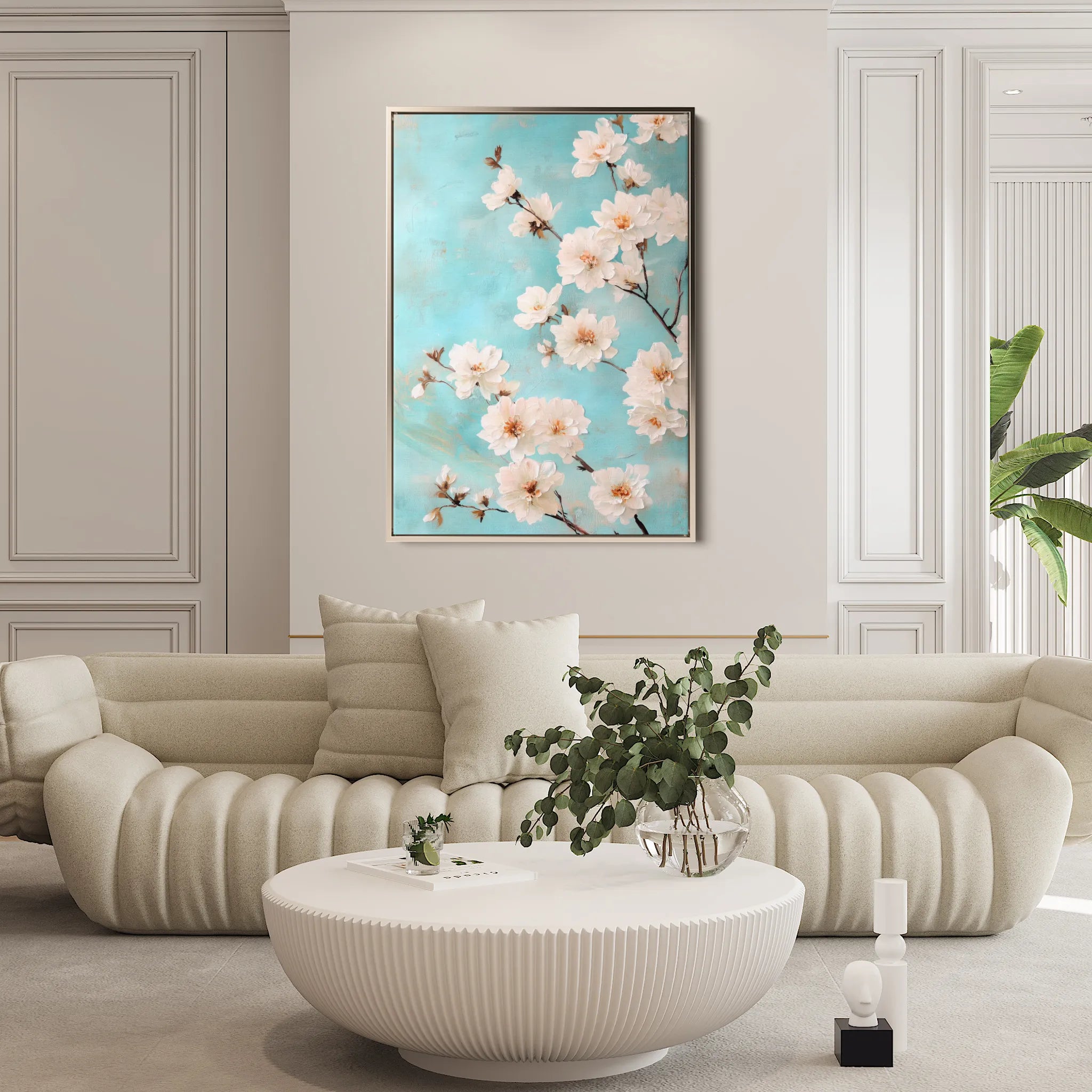 Floral 1026 Canvas Art 18" x 24" / 45 x 60 cm / Black