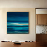 Abstract 1027 Canvas Art 16" x 16" / 40 x 40 cm / Black