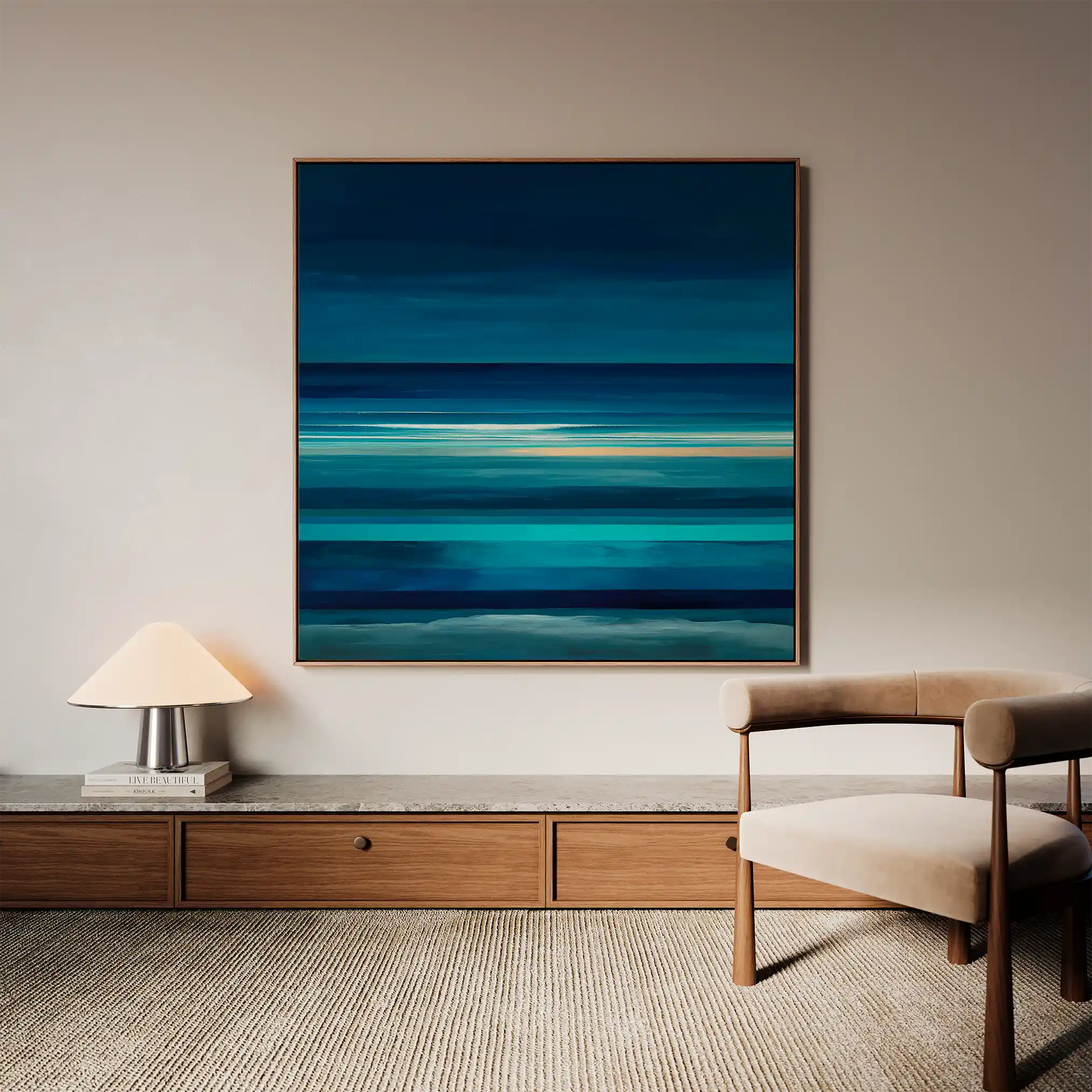 Abstract 1027 Canvas Art 60 x 60 cm / Black