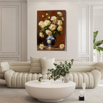 Floral 1027 Canvas Art 18" x 24" / 45 x 60 cm / Black