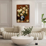 Floral 1027 Canvas Art 60 x 40 cm / Black