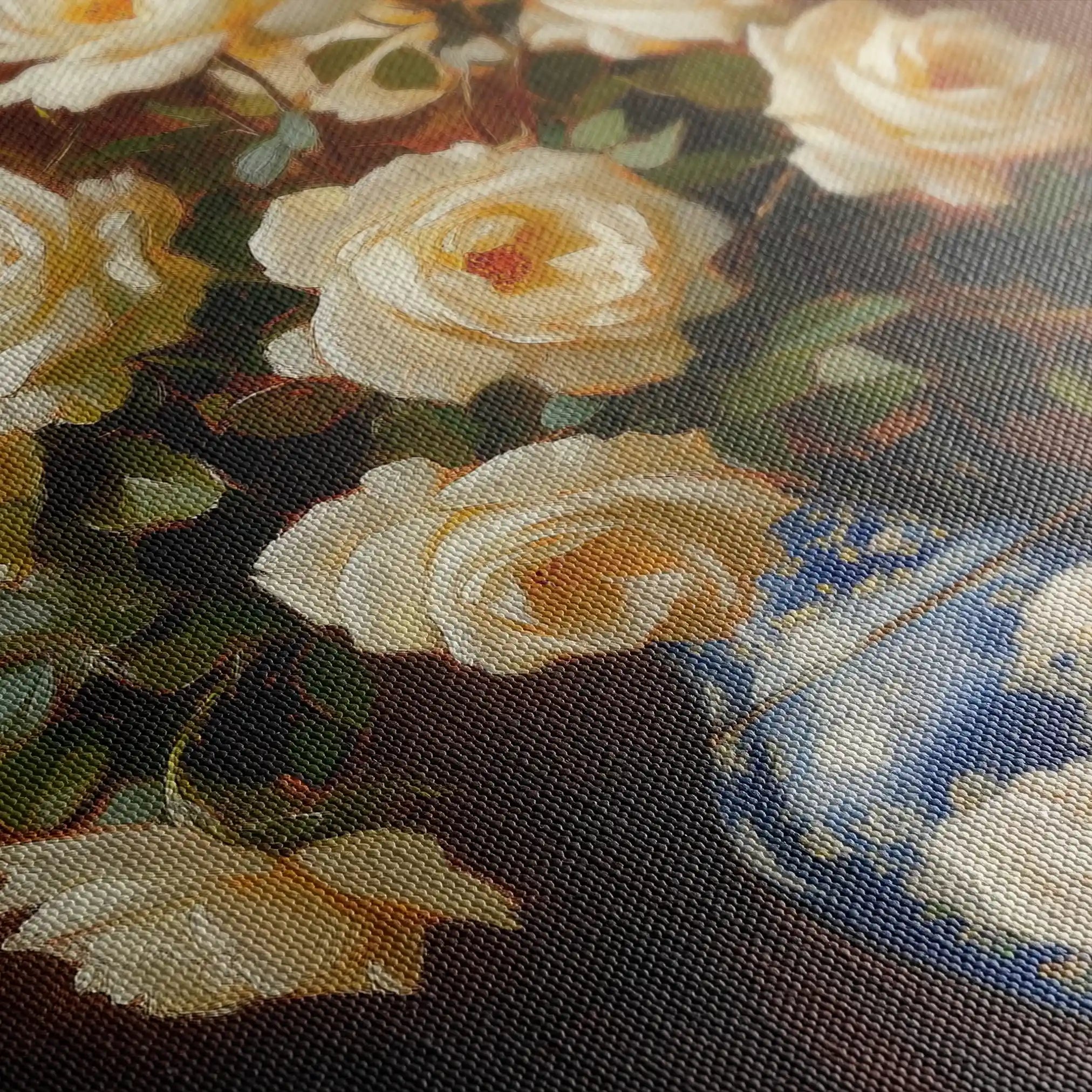 Floral 1027 Canvas Art 60 x 40 cm / Black