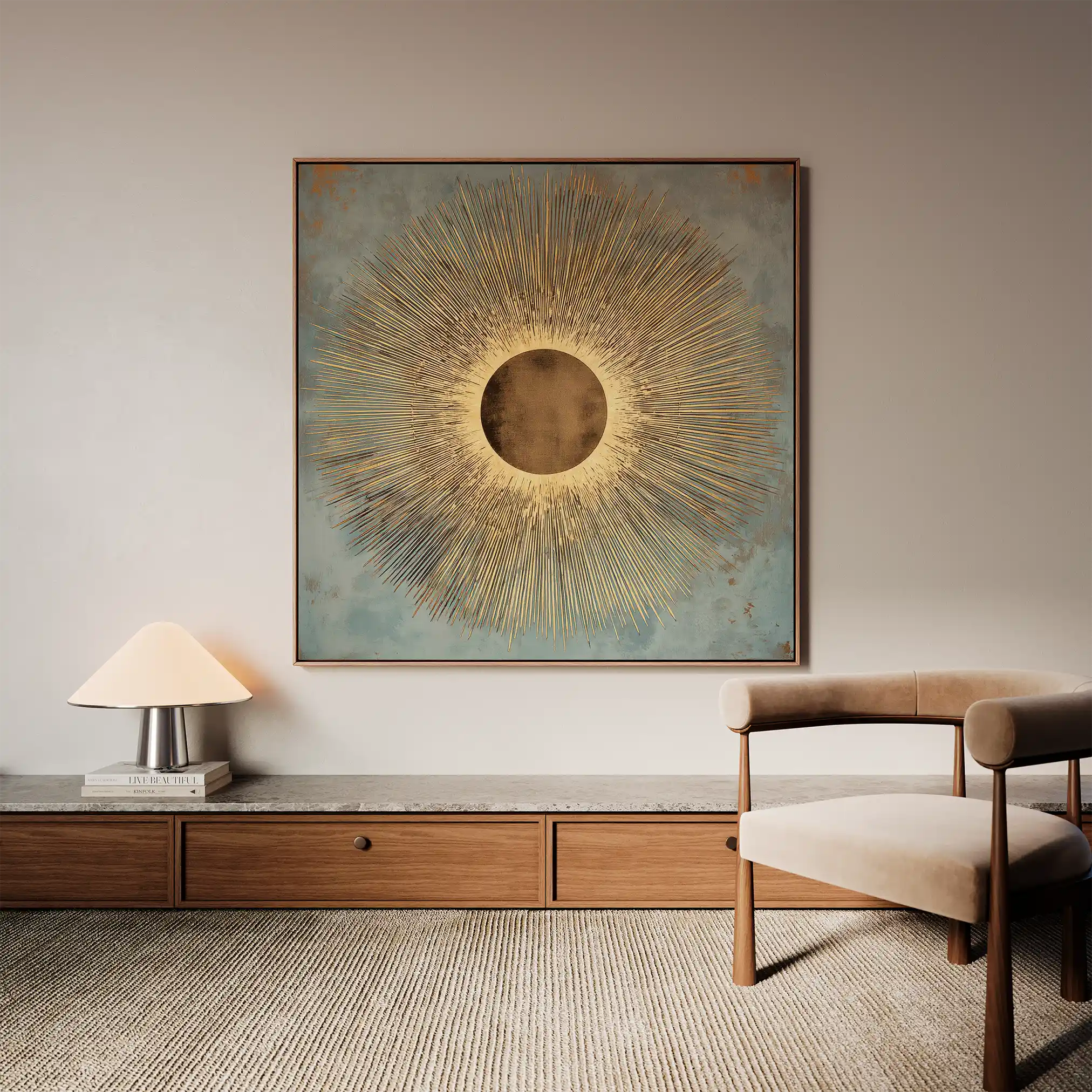 Abstract 1028 Canvas Art 60 x 60 cm / Black
