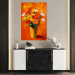 Floral 1028 Canvas Art 18" x 24" / 45 x 60 cm / Black