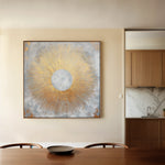 Abstract 1029 Canvas Art 16" x 16" / 40 x 40 cm / Black