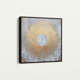 Abstract 1029 Canvas Art 16" x 16" / 40 x 40 cm / Black