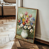 Floral 1029 Canvas Art 18" x 24" / 45 x 60 cm / Black