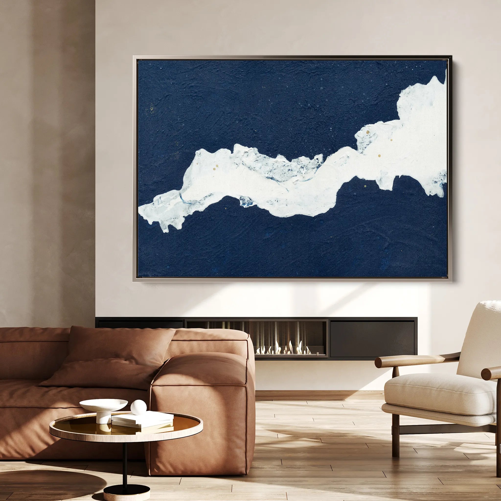Abstract 103 Canvas Art 18" x 24" / 45 x 60 cm / Black