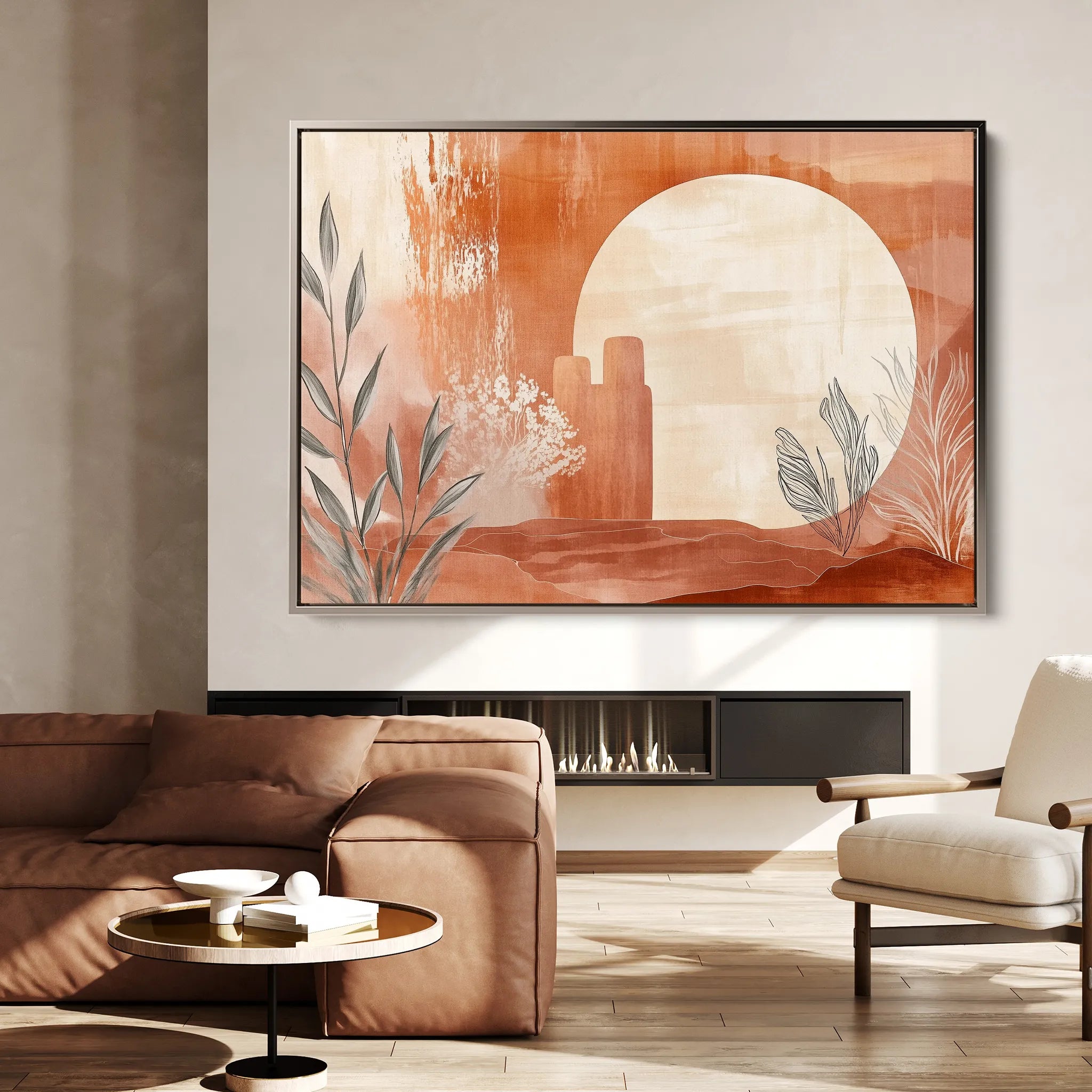 Boho 103 Canvas Art 18" x 24" / 45 x 60 cm / Black