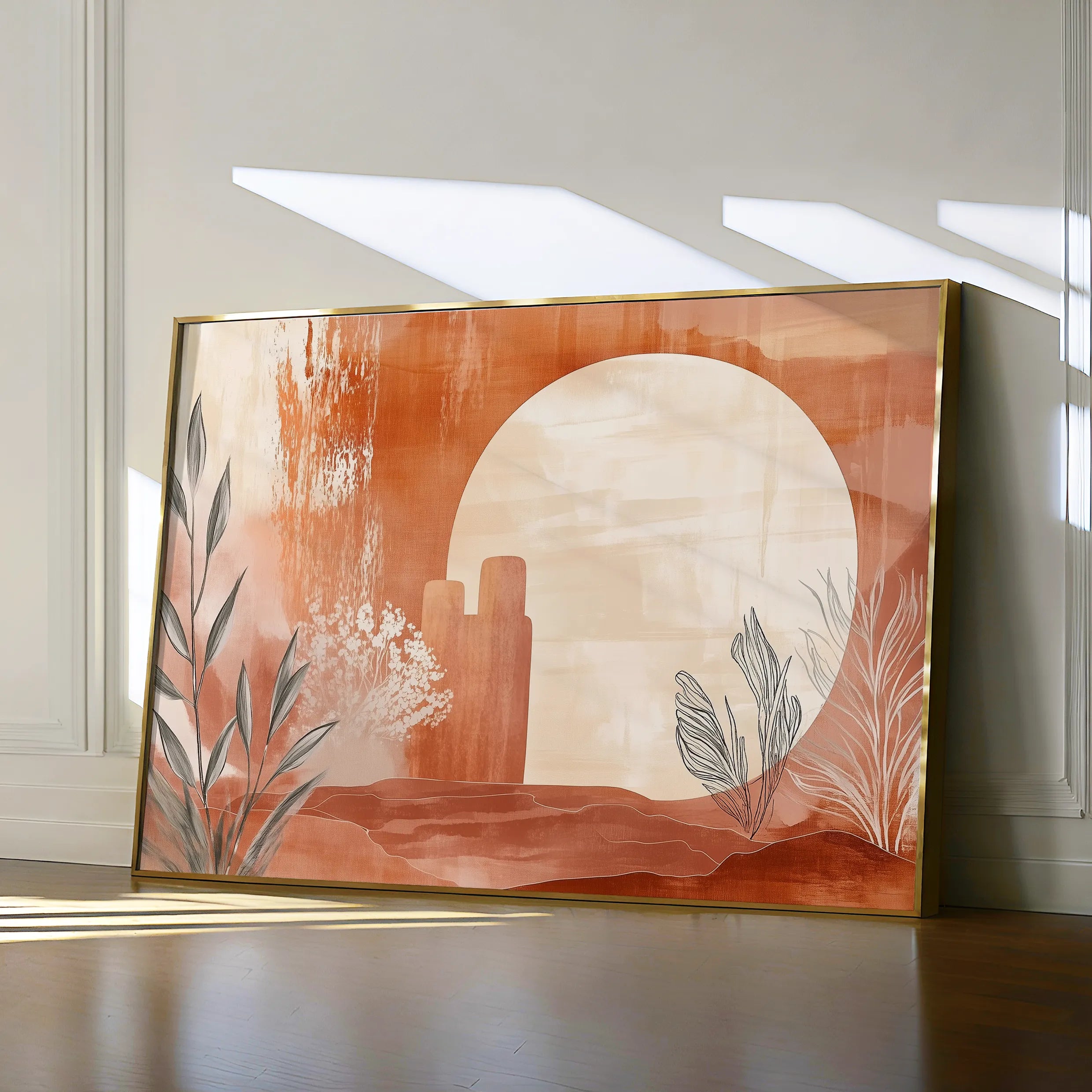 Boho 103 Canvas Art 18" x 24" / 45 x 60 cm / Black