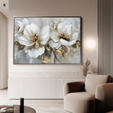 Floral 103 Canvas Art 18" x 24" / 45 x 60 cm / Black