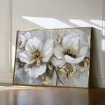 Floral 103 Canvas Art 18" x 24" / 45 x 60 cm / Black