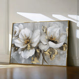 Floral 103 Canvas Art 18" x 24" / 45 x 60 cm / Black