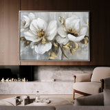 Floral 103 Canvas Art 18" x 24" / 45 x 60 cm / Black