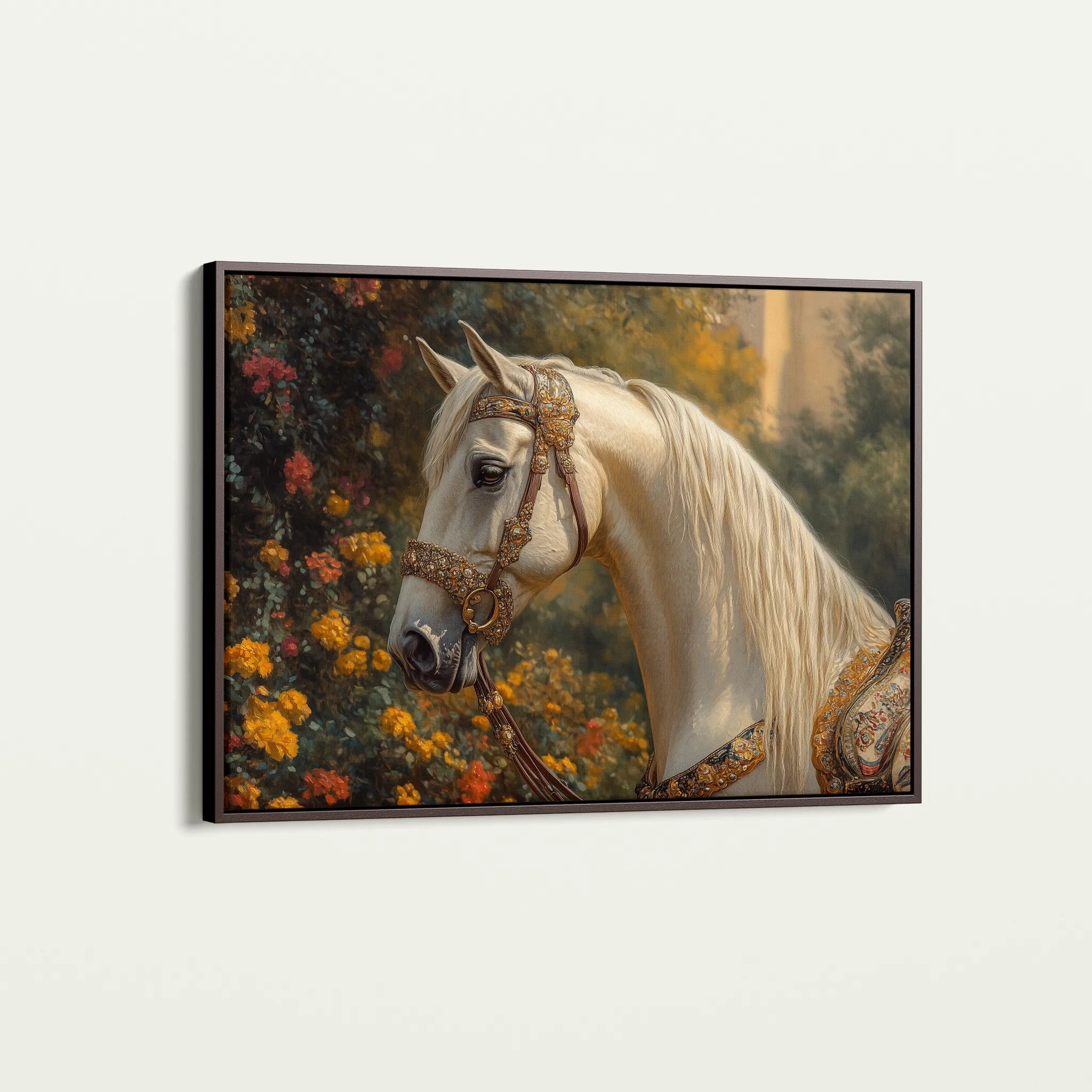 Horses 103 Canvas Art 18" x 24" / 45 x 60 cm / Black