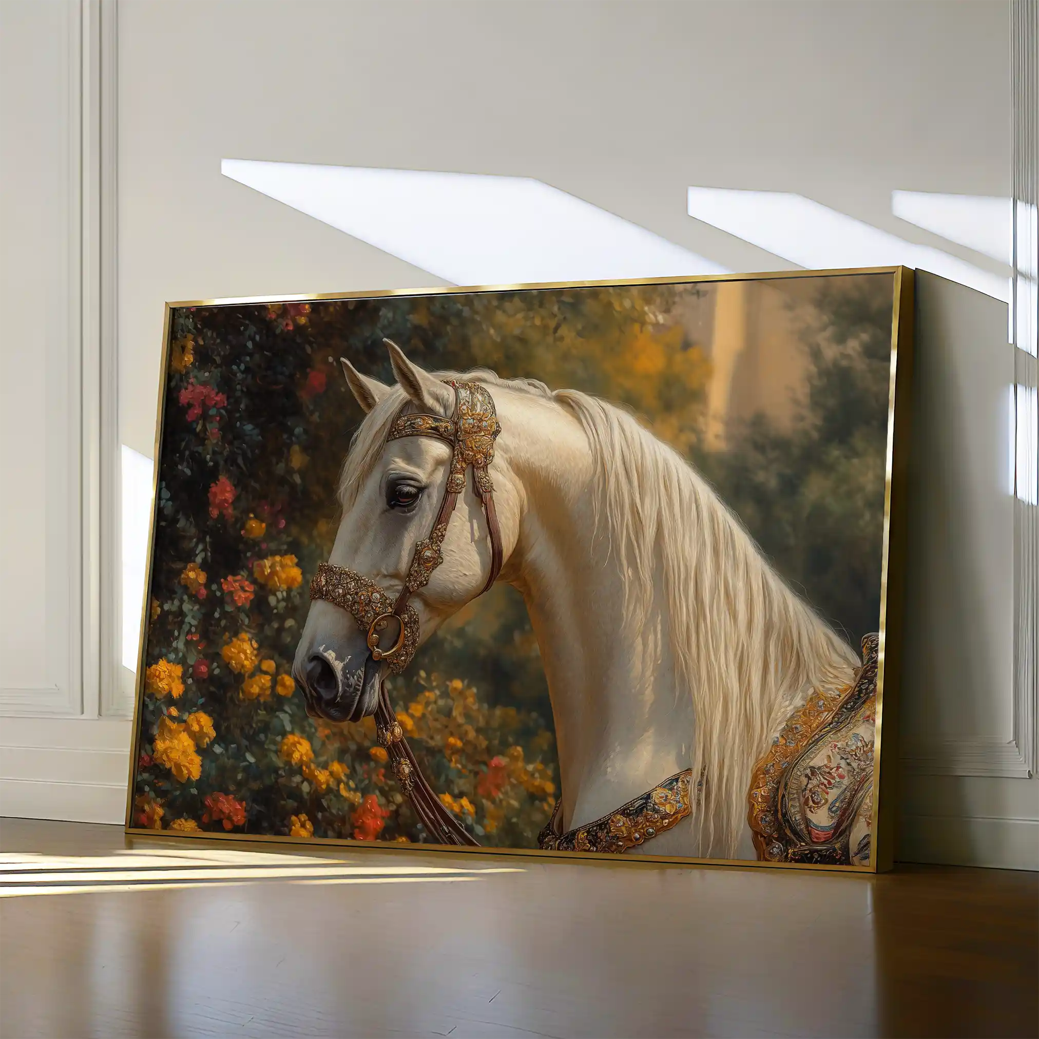 Horses 103 Canvas Art 60 x 40 cm / Black
