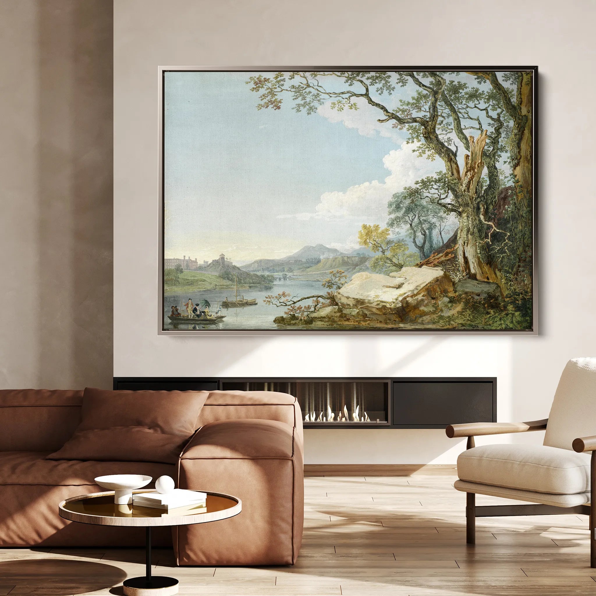 Landscape 103 Canvas Art 18" x 24" / 45 x 60 cm / Black