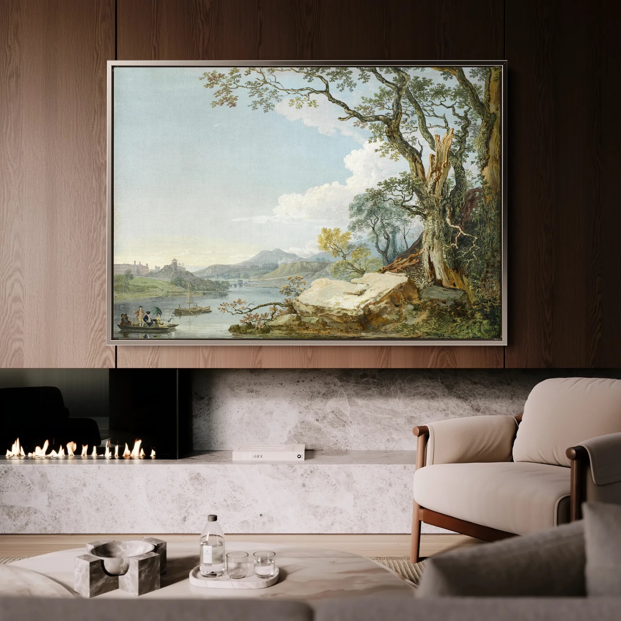 Landscape 103 Canvas Art 18" x 24" / 45 x 60 cm / Black