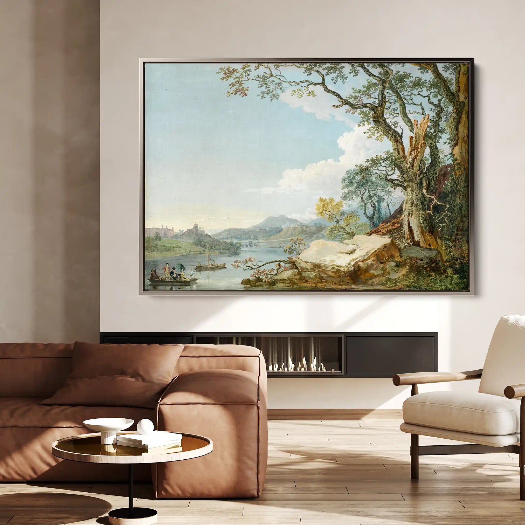 Landscape 103 Canvas Art 60 x 40 cm / Black