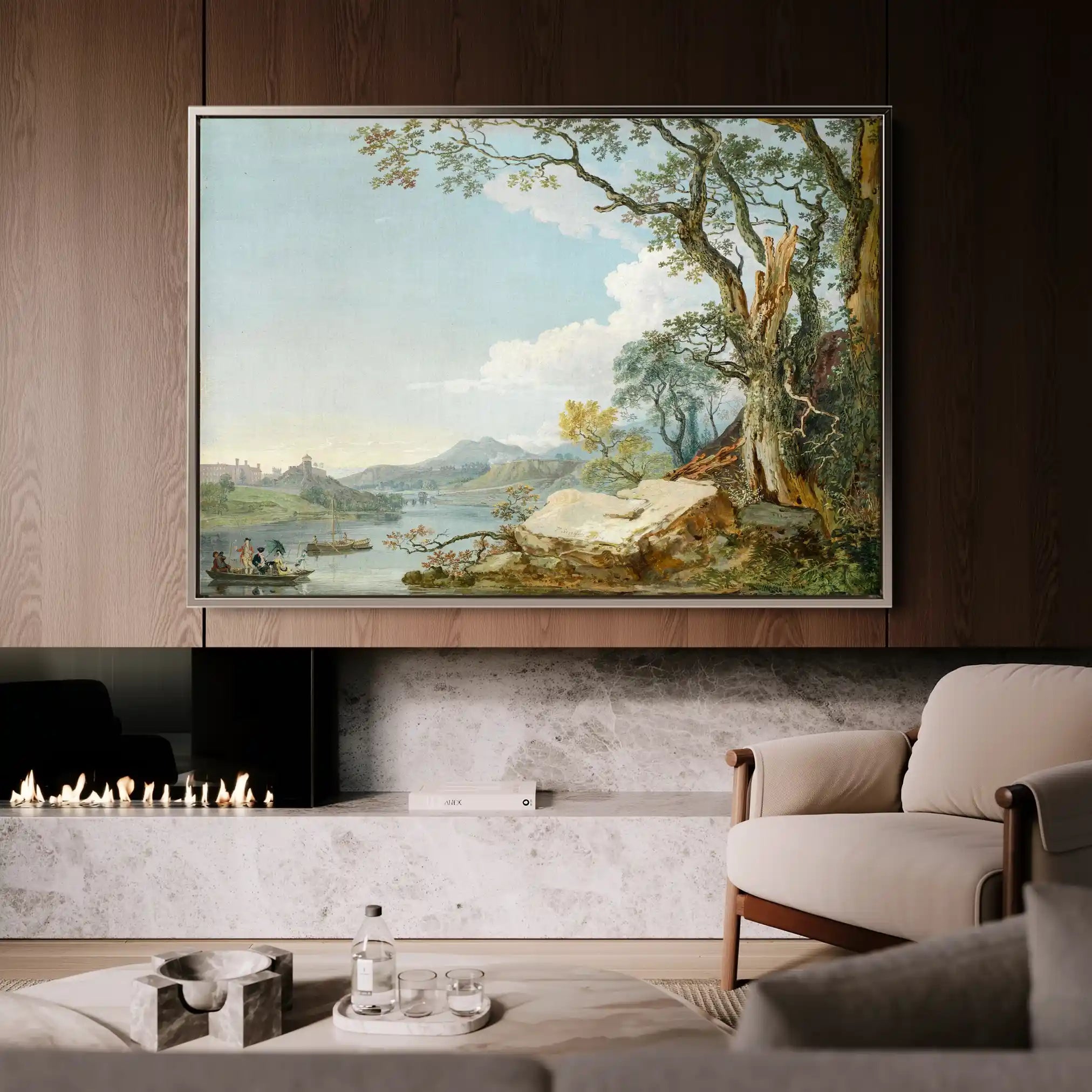 Landscape 103 Canvas Art 60 x 40 cm / Black