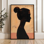 Portrait 103 Canvas Art 18" x 24" / 45 x 60 cm / Black