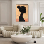 Portrait 103 Canvas Art 18" x 24" / 45 x 60 cm / Black